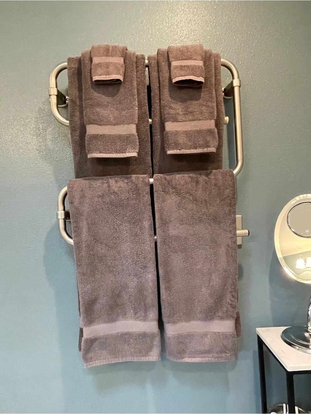 Magnolia Organic 100% Cotton Dark Gray Bath Towels 10 piece set